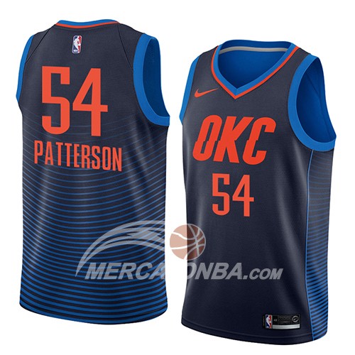 Maglia NBA Oklahoma City Thunder Patrick Patterson Statement 2018 Blu